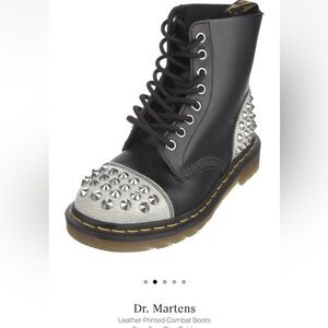 Dr. Martens Black and Silver Studded Boots size 36